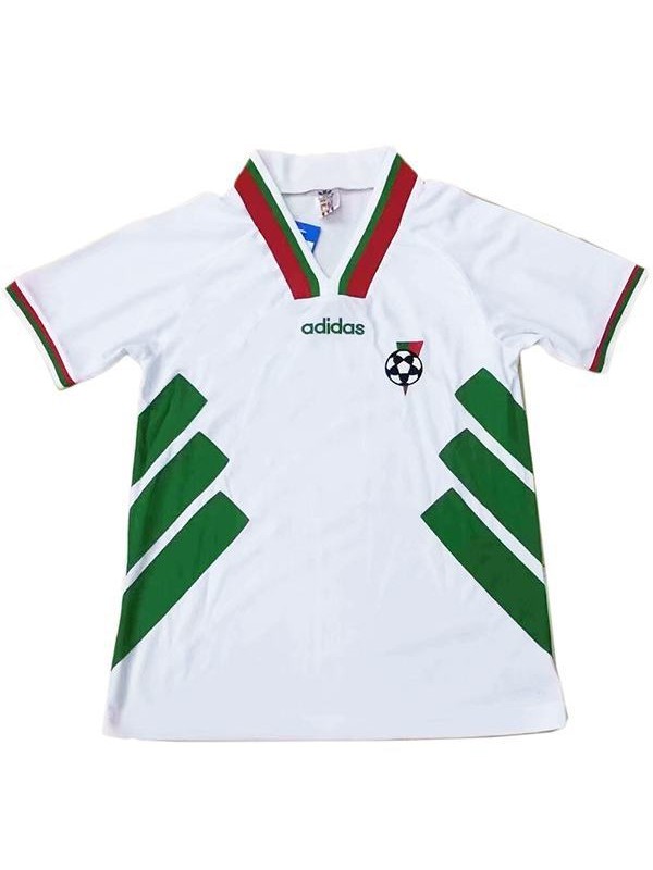 Bulgaria home retro vintage soccer jersey match men's first sportswear football shirt white 1994